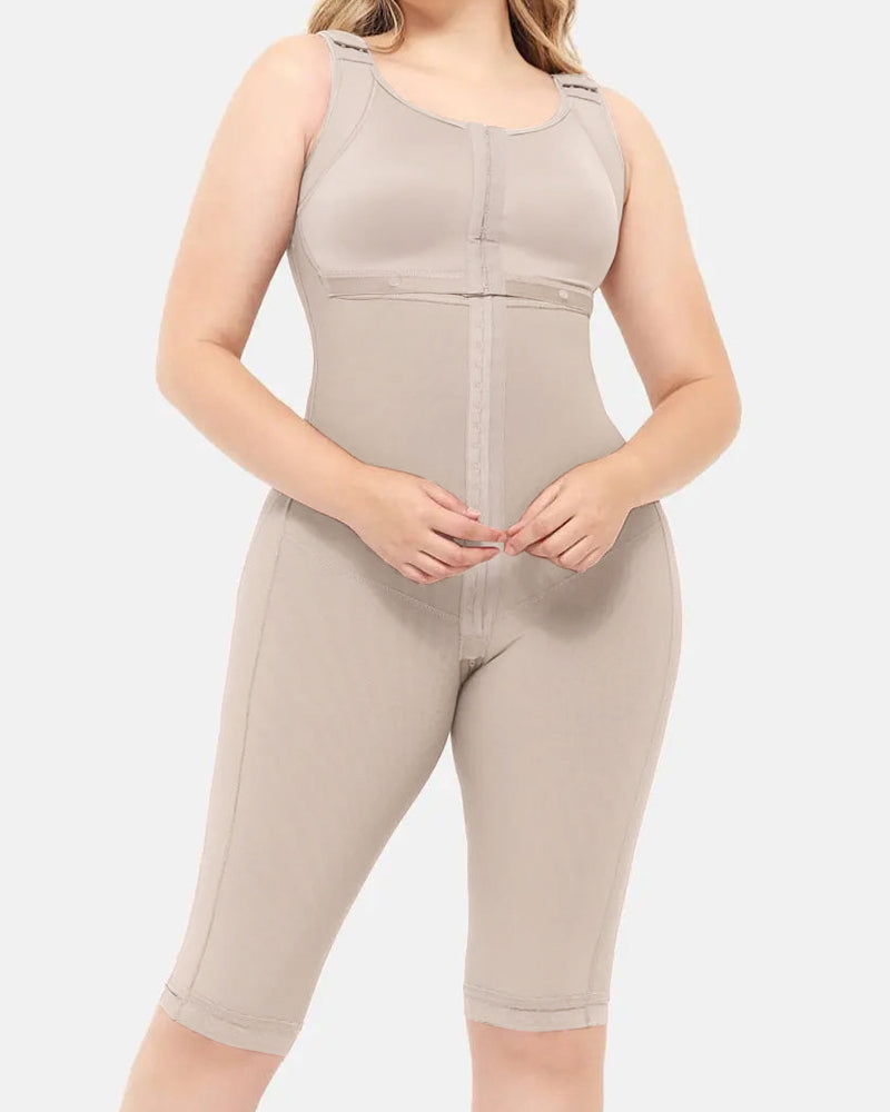 Double Compression Tummy-Control Shapewear Bodysuit with Bra