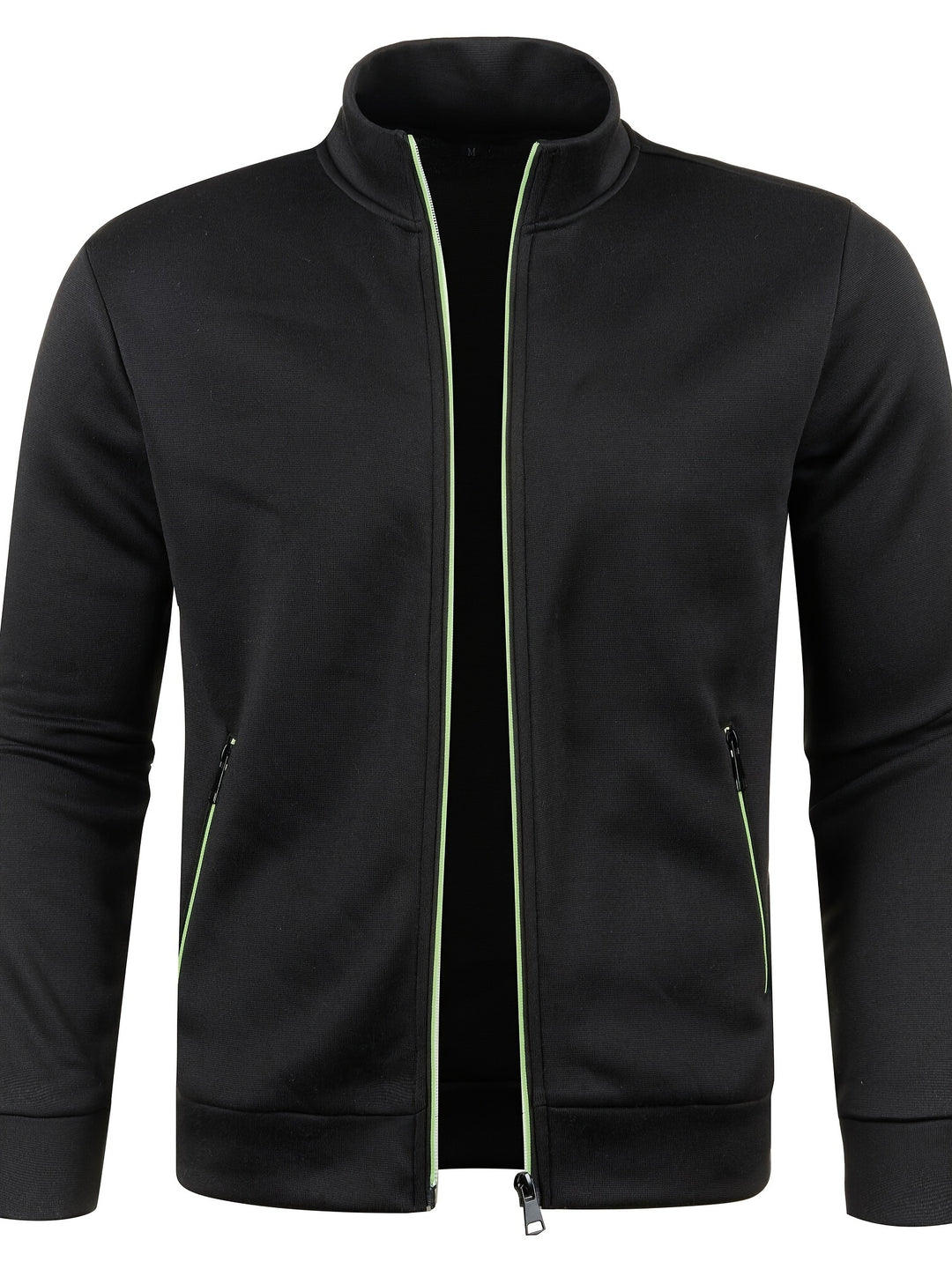 James - Elegant Mid-Stretch Zip-Up Cardigan for Men