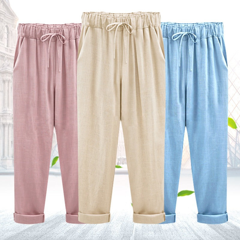 Aubrey - summer trousers for women with elastic waist