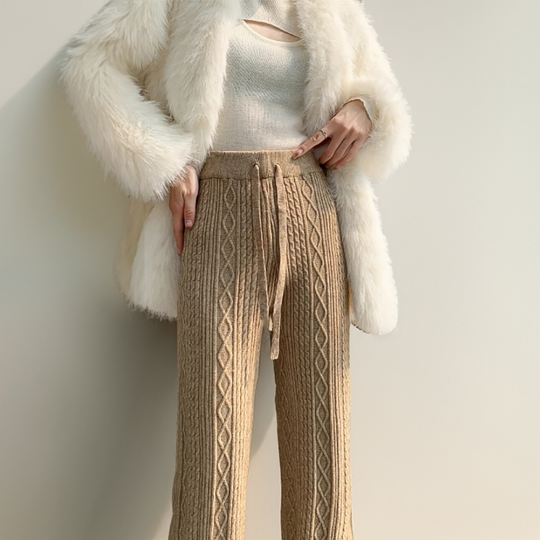 Cozy knit sweatpants for women