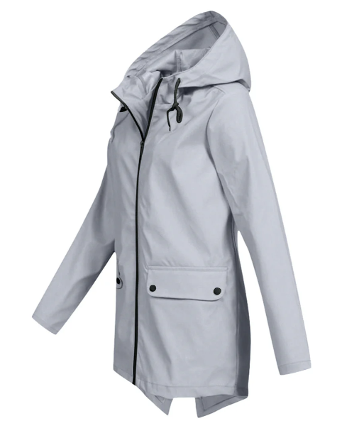 Gemma - women's windbreaker hooded zip jacket