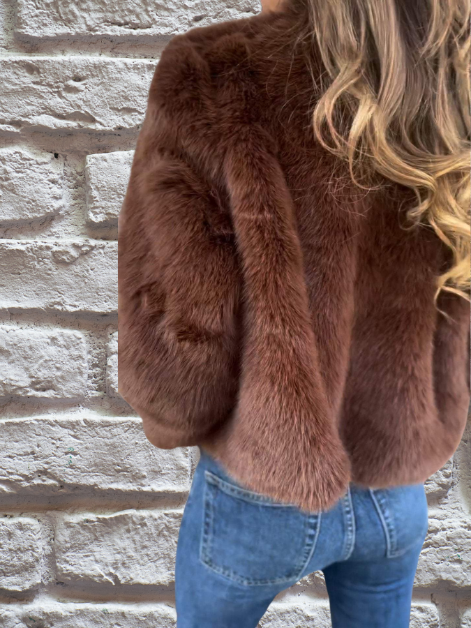 Noemie - Women’s Luxurious Faux Fur Jacket - Elegant & Cosy