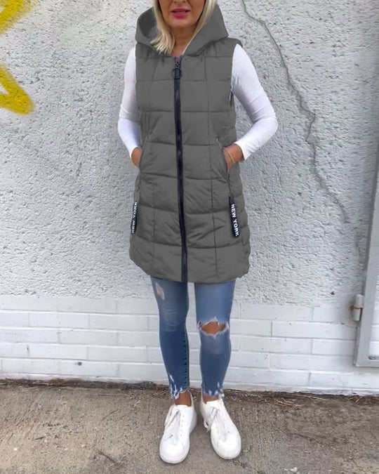 Isla - Sleeveless Padded Zip-Up Gilet