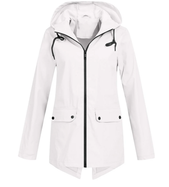 Gemma - women's windbreaker hooded zip jacket