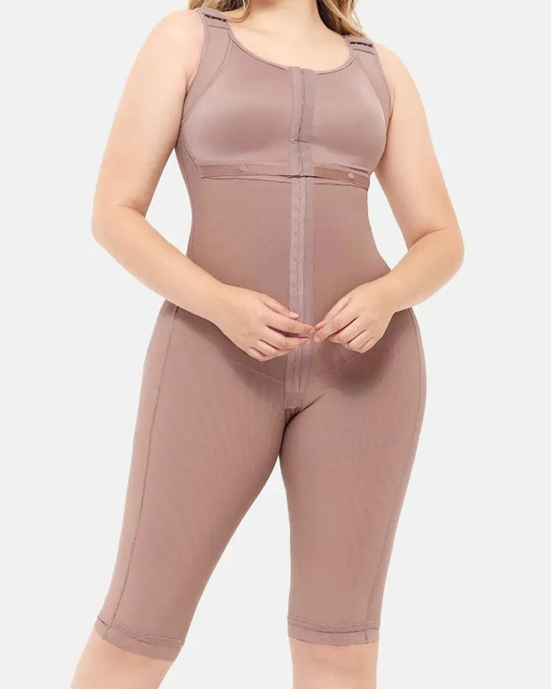 Double Compression Tummy-Control Shapewear Bodysuit with Bra