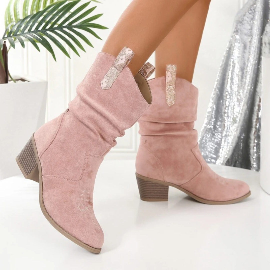 Quincy - Stylish Chunky Heel Chic Boots