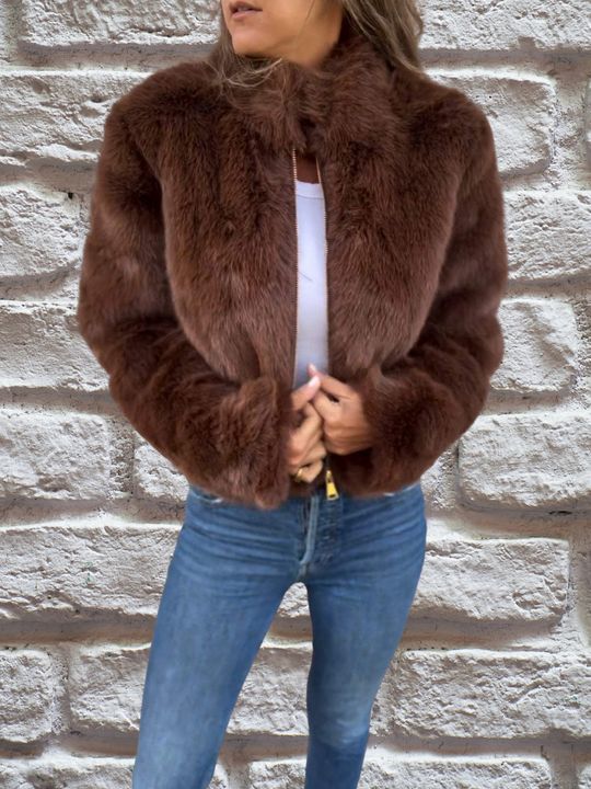 Noemie - Women’s Luxurious Faux Fur Jacket - Elegant & Cosy