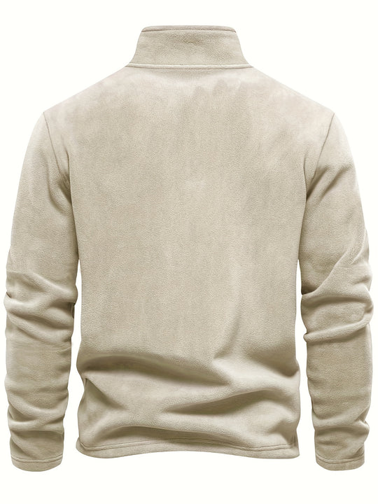 Henry - Fleece-Lined Half-Zip Sweatshirt for Casual Winter Wear