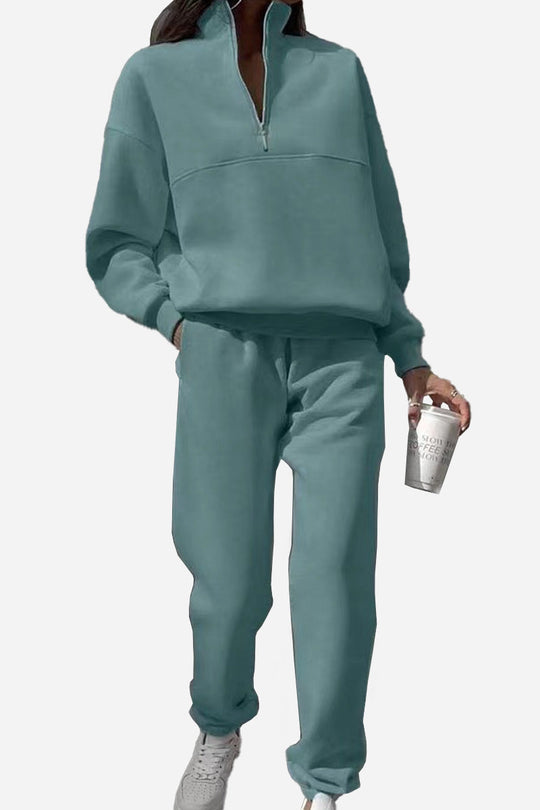 Athleisure at its Finest: Cotton-Blended Two-Piece Tracksuit