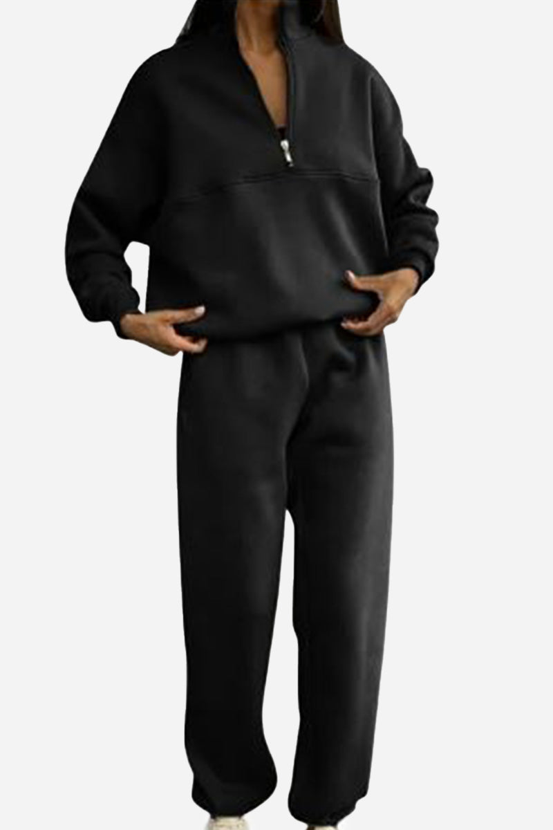 Athleisure at its Finest: Cotton-Blended Two-Piece Tracksuit