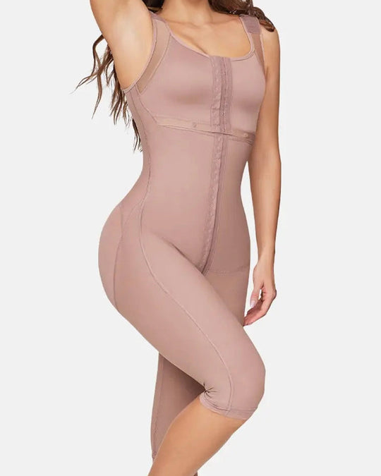 Double Compression Tummy-Control Shapewear Bodysuit with Bra