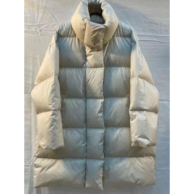 High collar padded down jacket for women