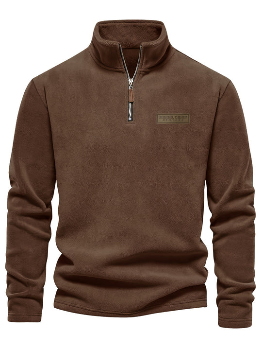 Henry - Fleece-Lined Half-Zip Sweatshirt for Casual Winter Wear