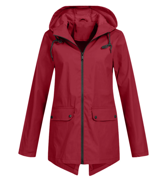 Gemma - women's windbreaker hooded zip jacket