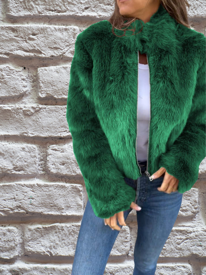 Noemie - Women’s Luxurious Faux Fur Jacket - Elegant & Cosy