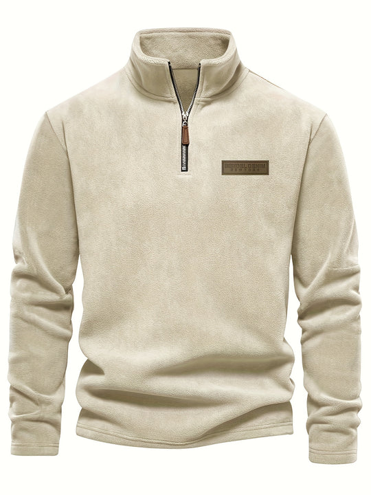 Henry - Fleece-Lined Half-Zip Sweatshirt for Casual Winter Wear