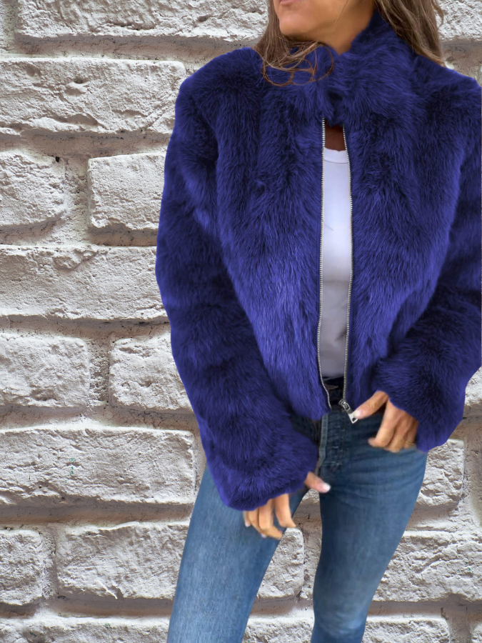 Noemie - Women’s Luxurious Faux Fur Jacket - Elegant & Cosy