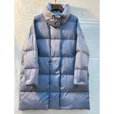 High collar padded down jacket for women