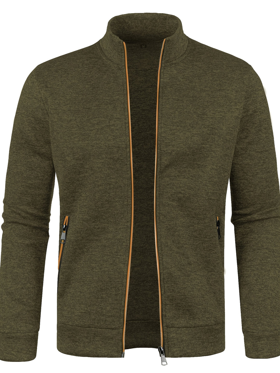 James - Elegant Mid-Stretch Zip-Up Cardigan for Men