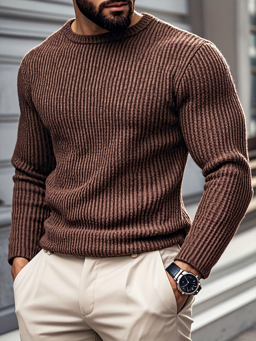 Ethan - Casual Knit Sweater for Men’s Outdoor Style