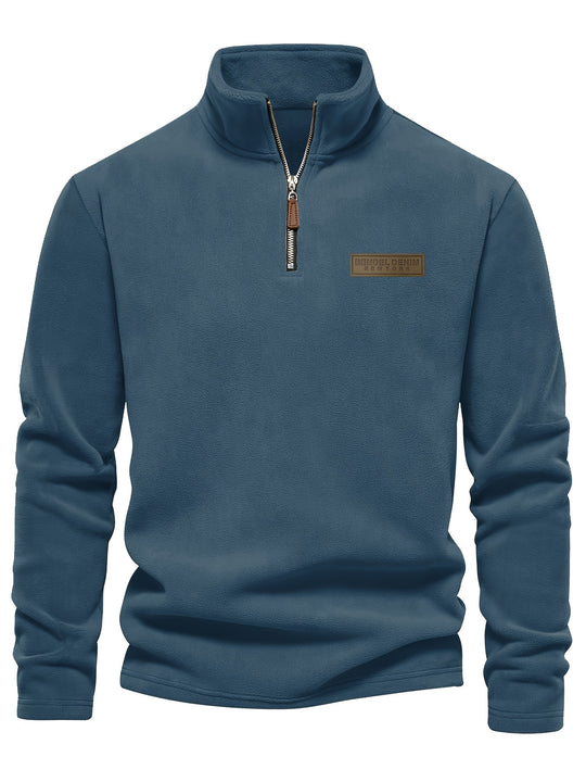 Henry - Fleece-Lined Half-Zip Sweatshirt for Casual Winter Wear