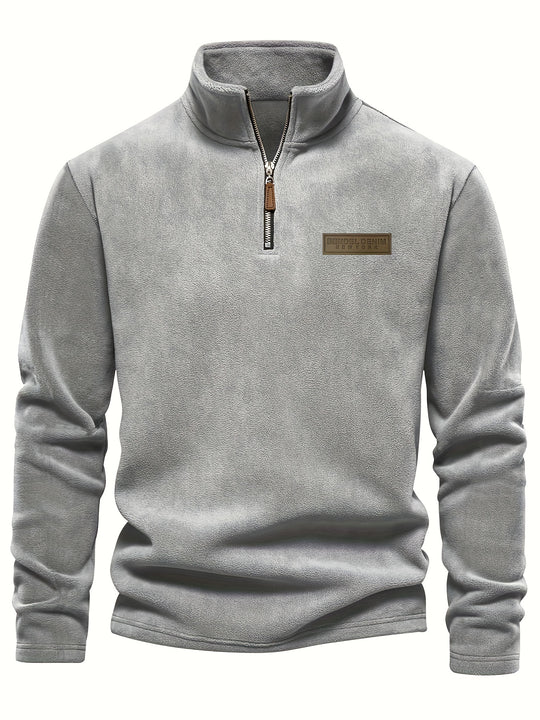 Henry - Fleece-Lined Half-Zip Sweatshirt for Casual Winter Wear