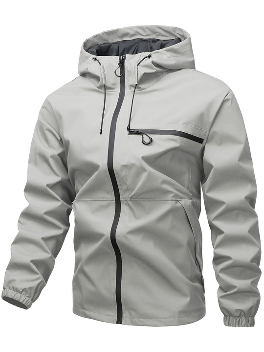 Edward - Men’s Windproof Hooded Jacket - Weather-Resistant