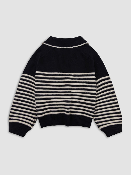 Casual women's crosswalk stripe sweater