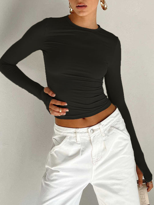 Kona - utility long sleeve crop top