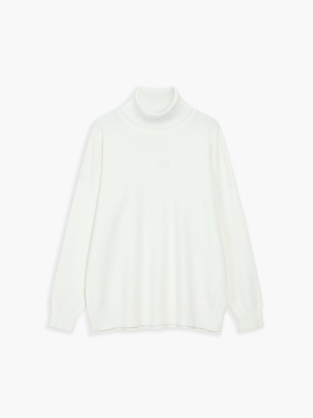 Casual plain turtleneck sweater for women