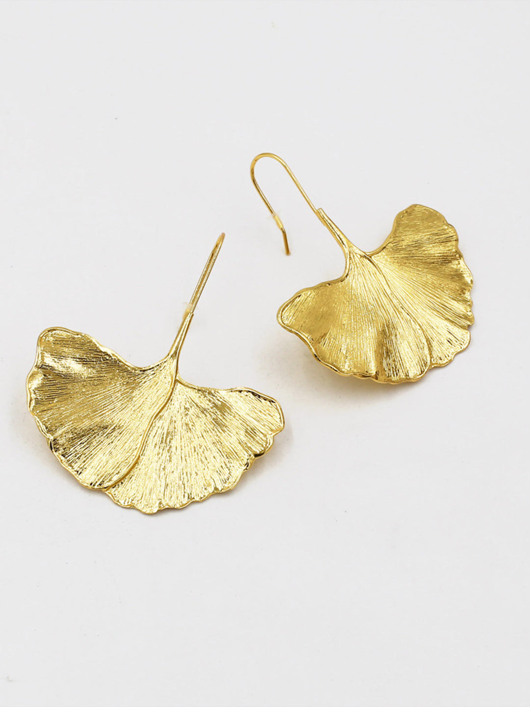 Chloe - ginkgo leaf hook earrings