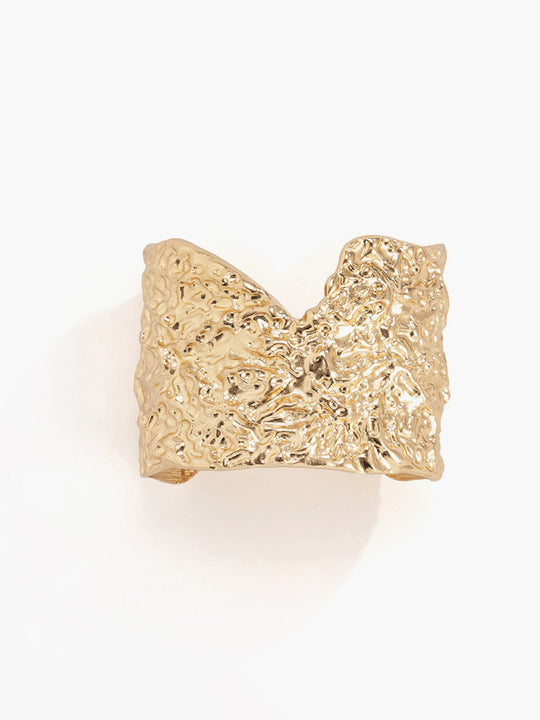 Daphne - irregular gold cuff bracelet