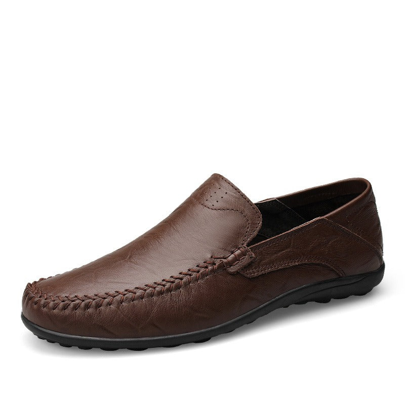 Cognac Genuine Leather Loafers