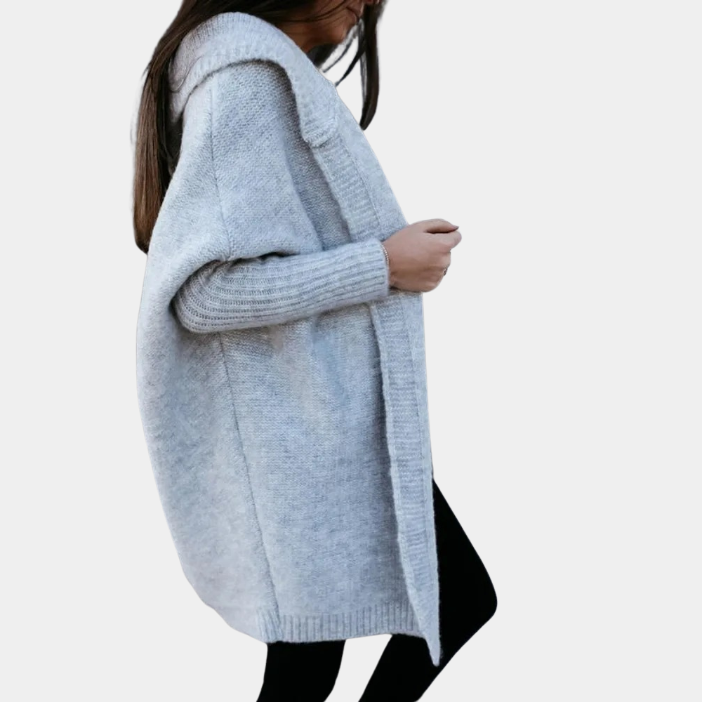 Soft hooded bat shape sweater for women