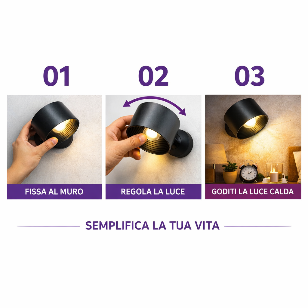 Lampada da parete a effetto infinito