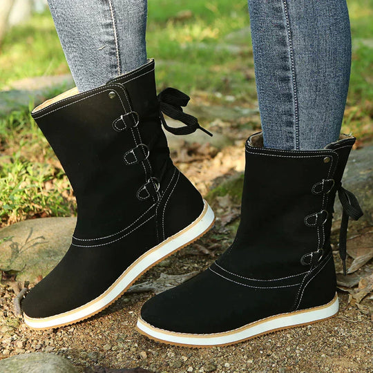 Casual lace-up boots for women