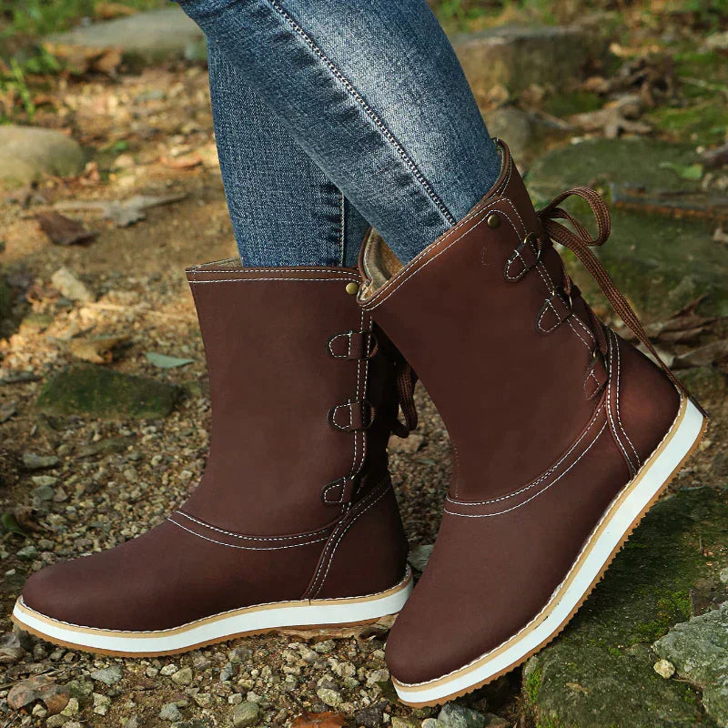 Casual lace-up boots for women