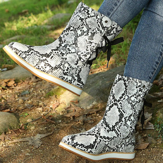 Casual lace-up boots for women