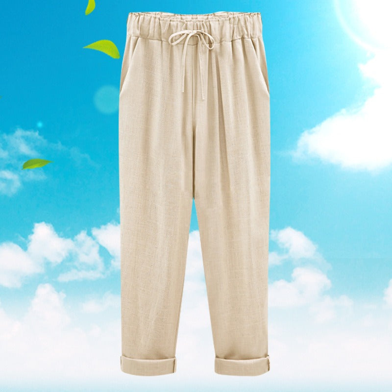 Aubrey - summer trousers for women with elastic waist