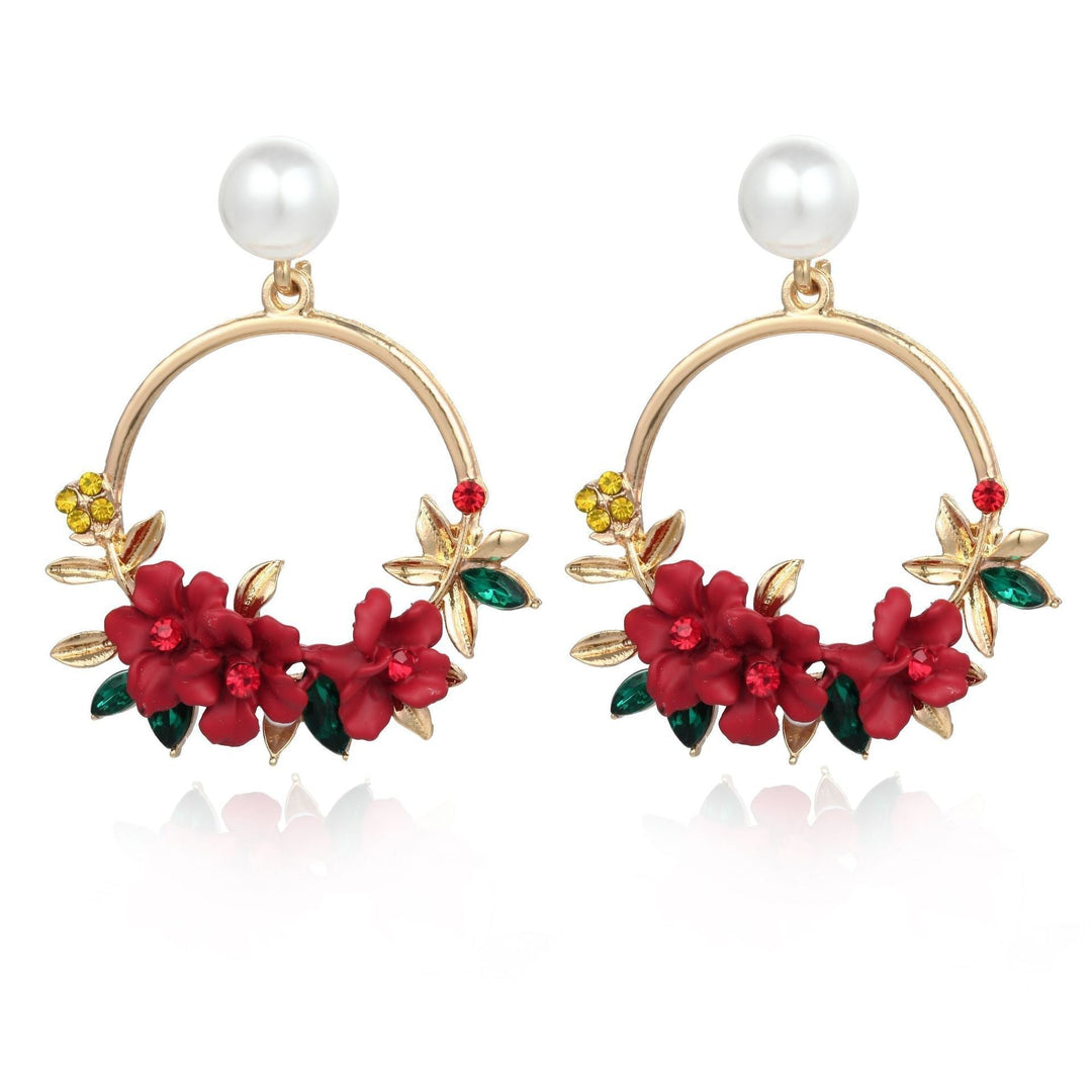 Elegant floral drop earrings