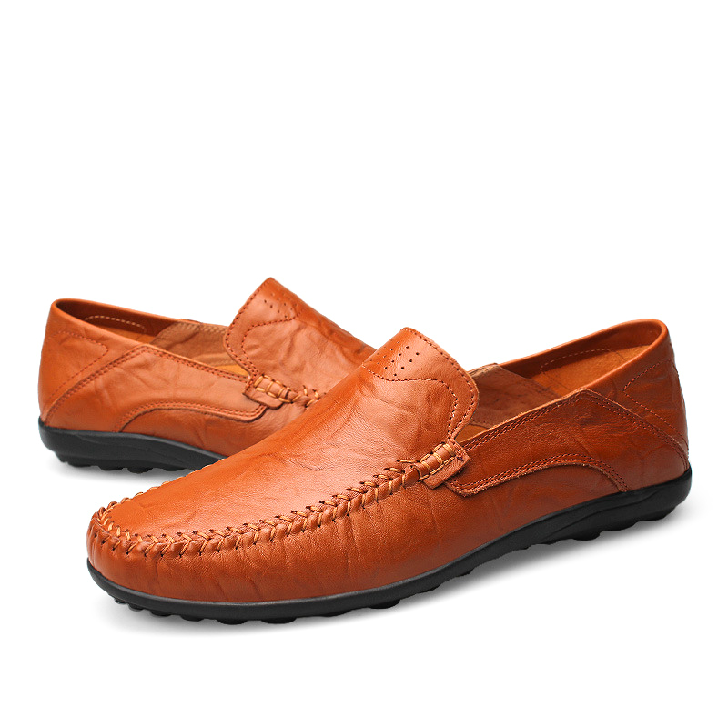 Cognac Genuine Leather Loafers