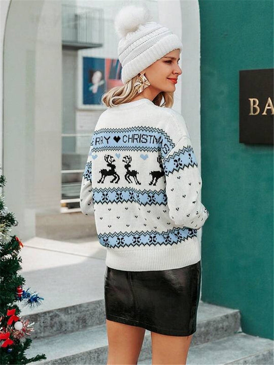 Women's merry Christmas reindeer sweater