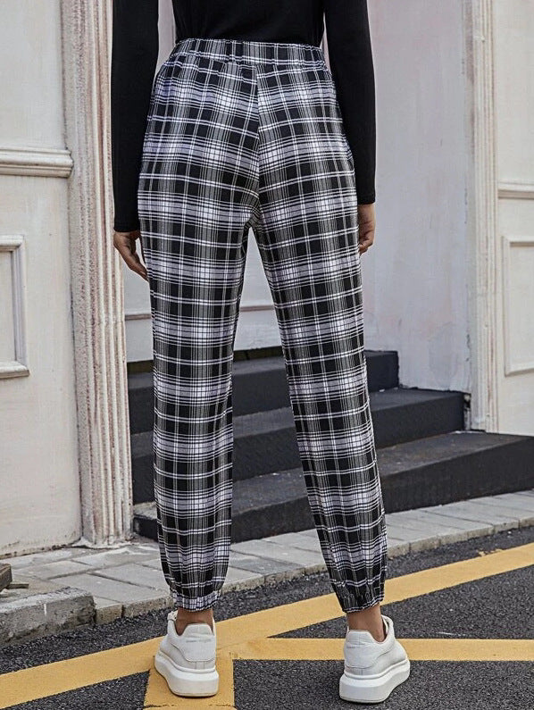 Ashley – Stylish Checked Joggers