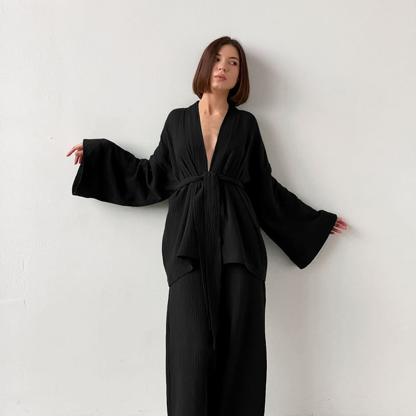 Leilani - oversized robe style top and pants set