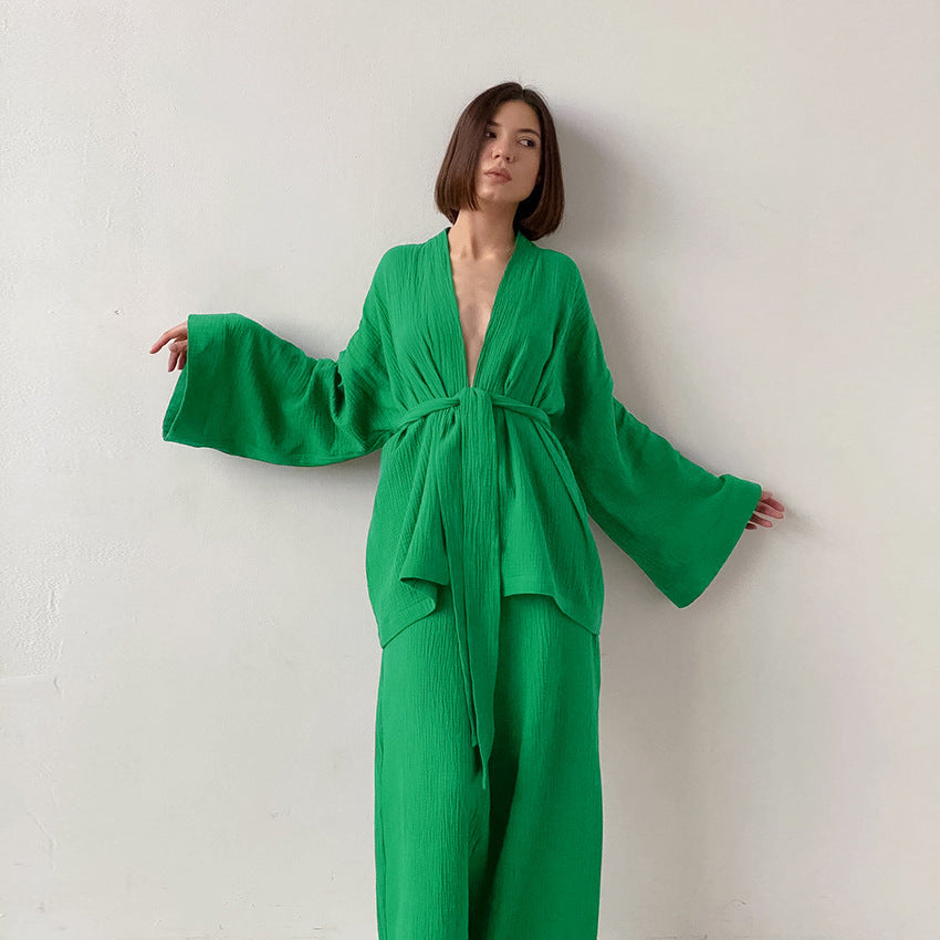 Leilani - oversized robe style top and pants set