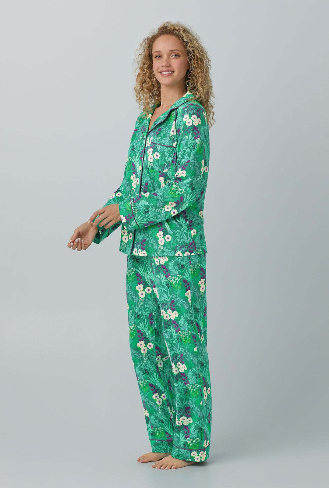 Women's pajama set with playful prints