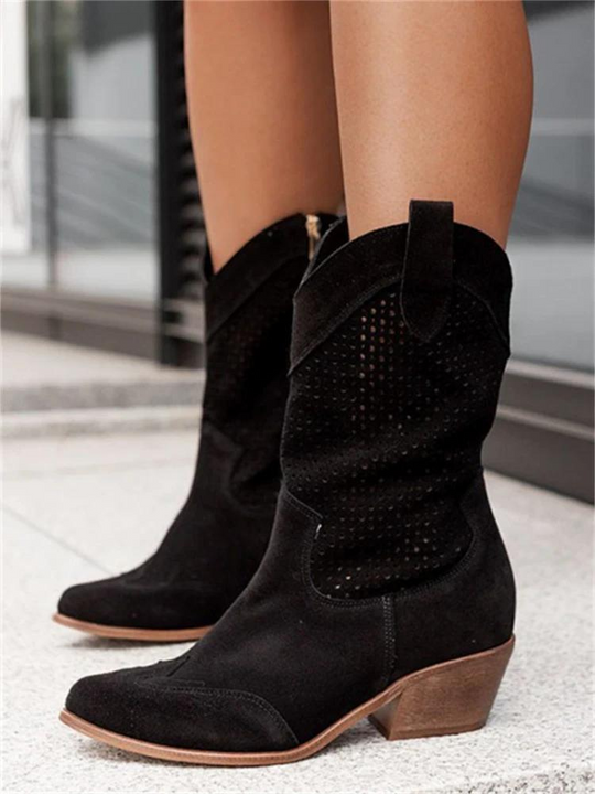 Trendy burnt suede boots for women