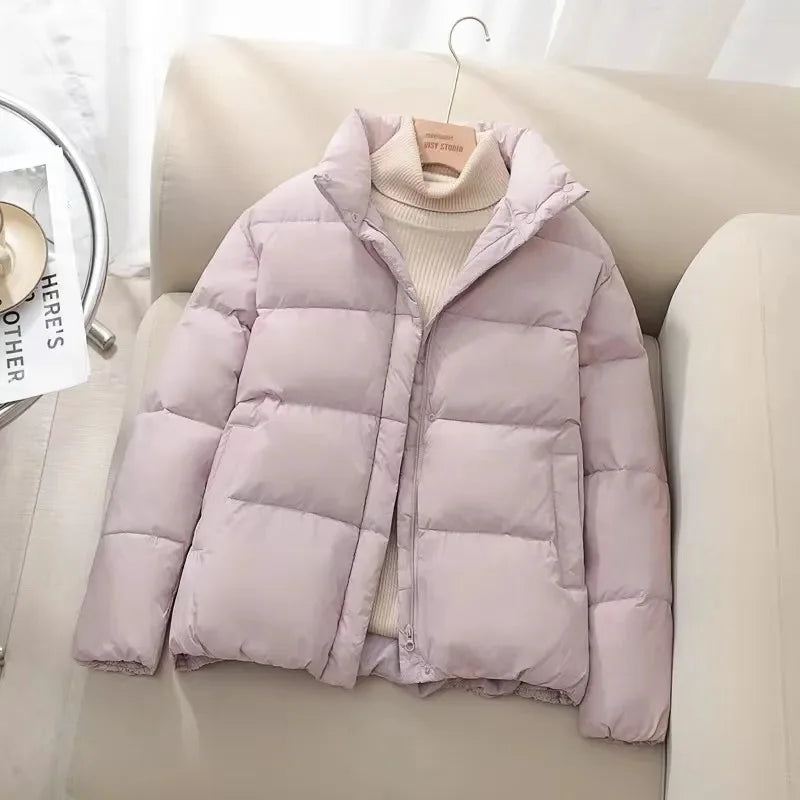 Bianca - women's loose thick short puffer coat