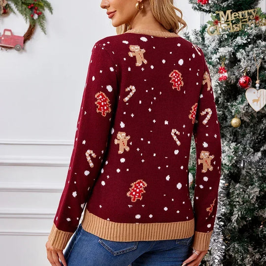 Sweet Christmas gingerbread holiday sweater