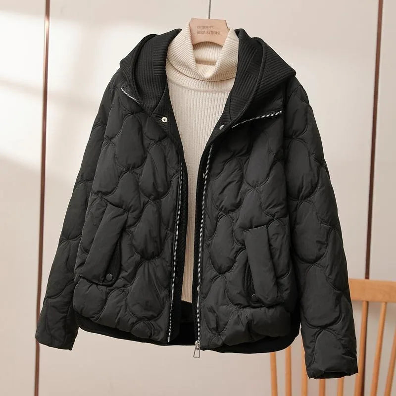 Felicity - loose hooded quilted women's jacket